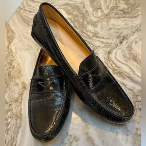 Ladies Cold Haan Black Patent New Driver Loafers